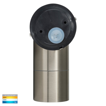 Hv1272t - fortis Stainless Steel Tri Colour Single Adjustable LED Wall Pillar Light