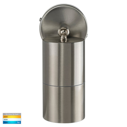 Hv1272t - fortis Stainless Steel Tri Colour Single Adjustable LED Wall Pillar Light