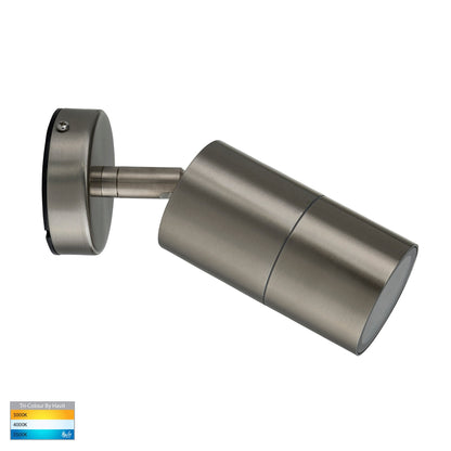 Hv1272t - fortis Stainless Steel Tri Colour Single Adjustable LED Wall Pillar Light