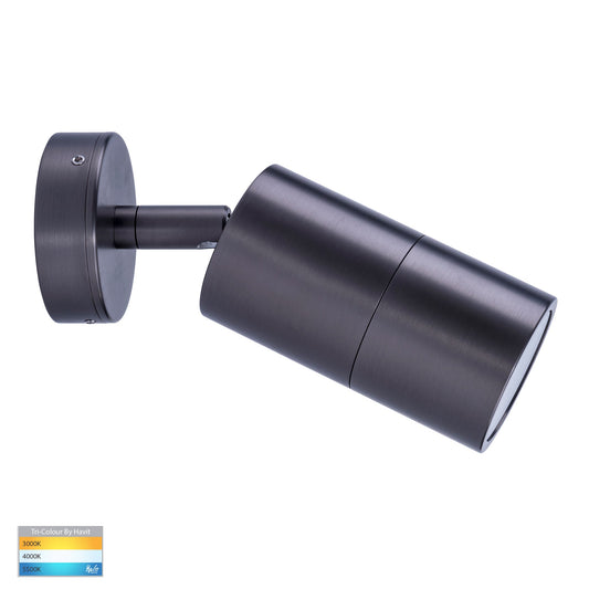 Single Adjustable Wall Pillar Light Graphite Coloured