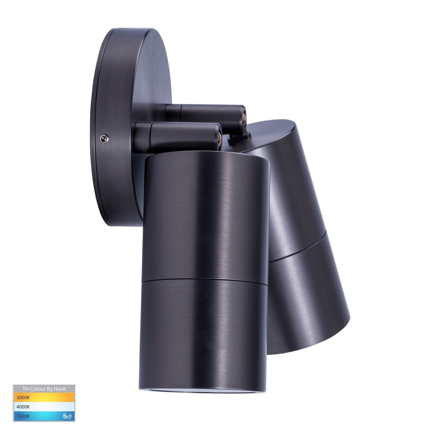 Double Adjustable Wall Pillar Light Graphite Coloured