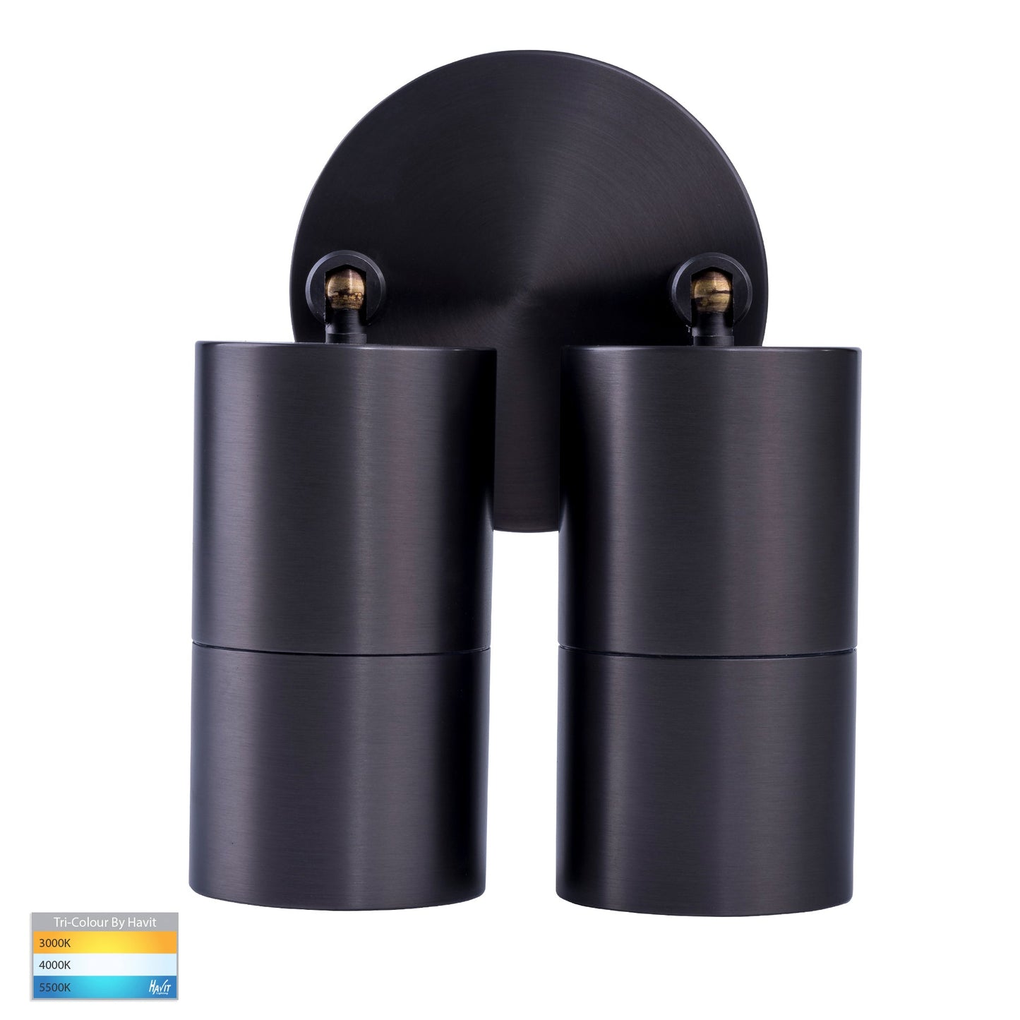 Double Adjustable Wall Pillar Light Graphite Coloured