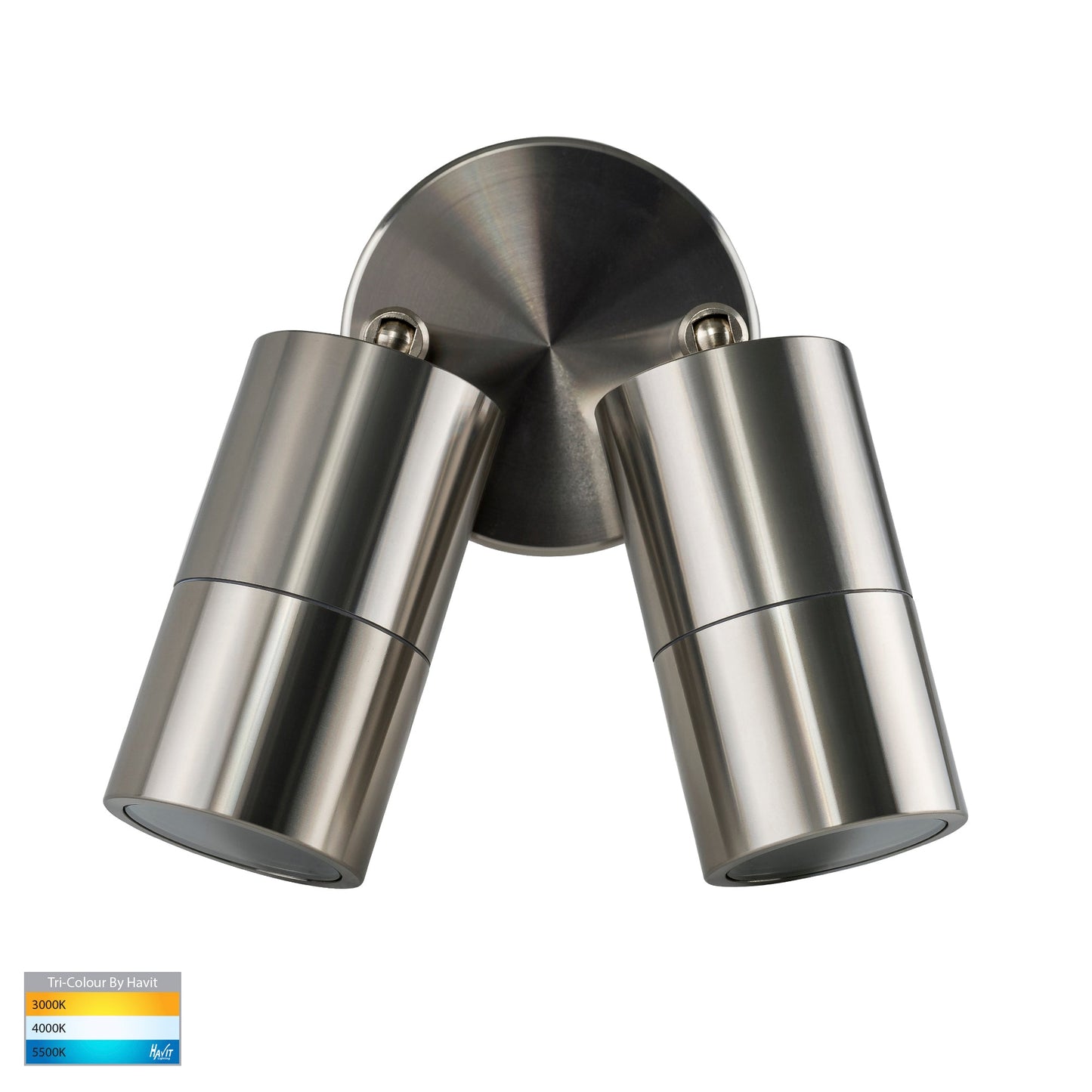 Hv1385t-Hv1387t - Tivah Titanium Aluminium Tri Colour Double Adjustable Wall Pillar Lights