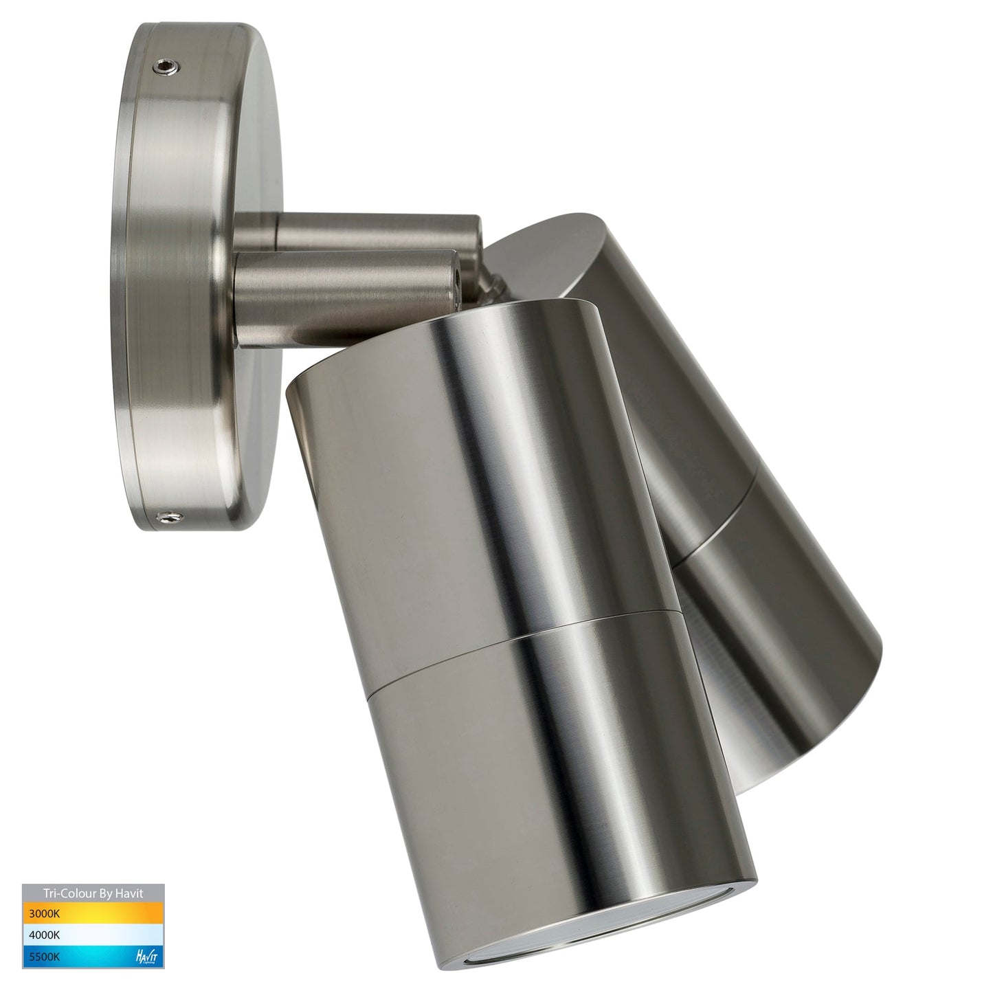 Hv1385t-Hv1387t - Tivah Titanium Aluminium Tri Colour Double Adjustable Wall Pillar Lights