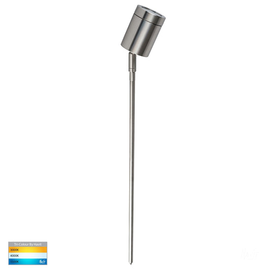Single Adjustable Spike Spotlight - 476mm Spike 316 Stainless Steel