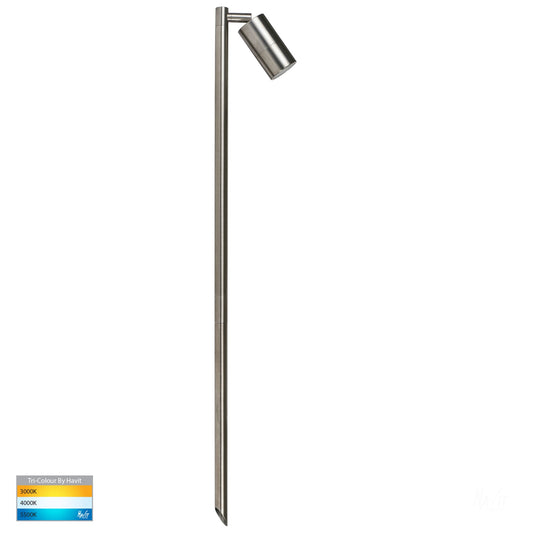Single Adjustable Spike Spotlight - 1000mm Spike 316 Stainless Steel