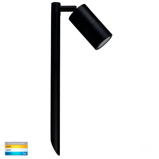 Single Adjustable Spike Spotlight - 405mm Spike Black