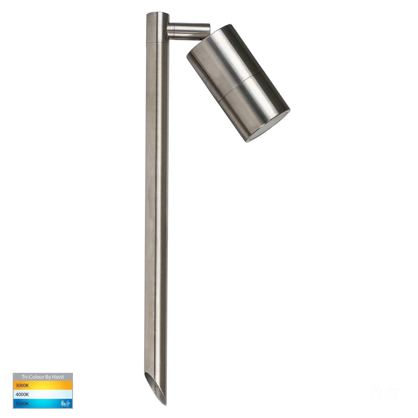 Single Adjustable Spike Spotlight - 405mm Spike 316 Stainless Steel