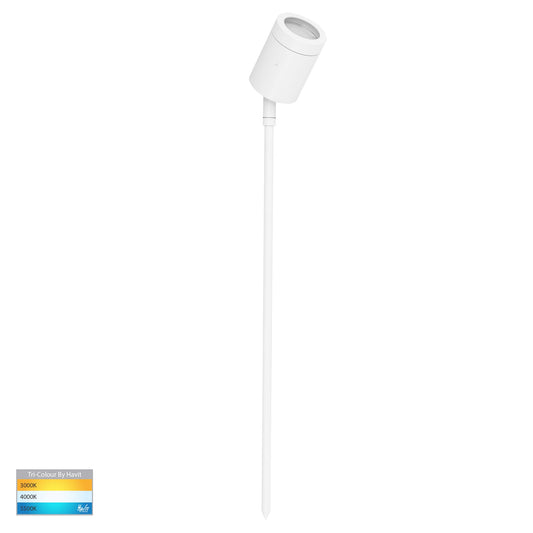 Single Adjustable Spike Spotlight - 476mm Spike White