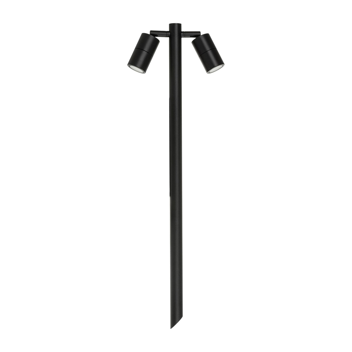 Double Adjustable Spike Spotlight - 600mm Spike Black