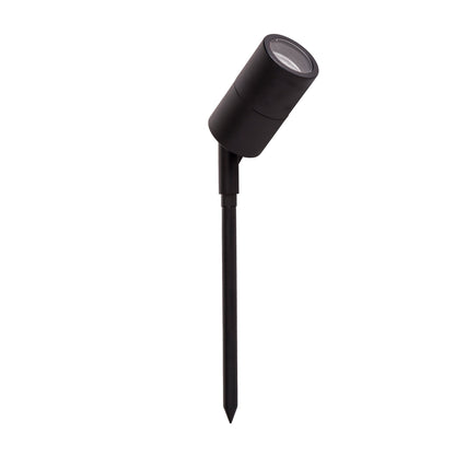 Single Adjustable Aluminium Black Mini Garden Spike Spotlight