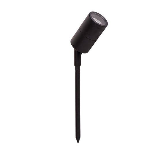 Single Adjustable Aluminium Black Mini Garden Spike Spotlight