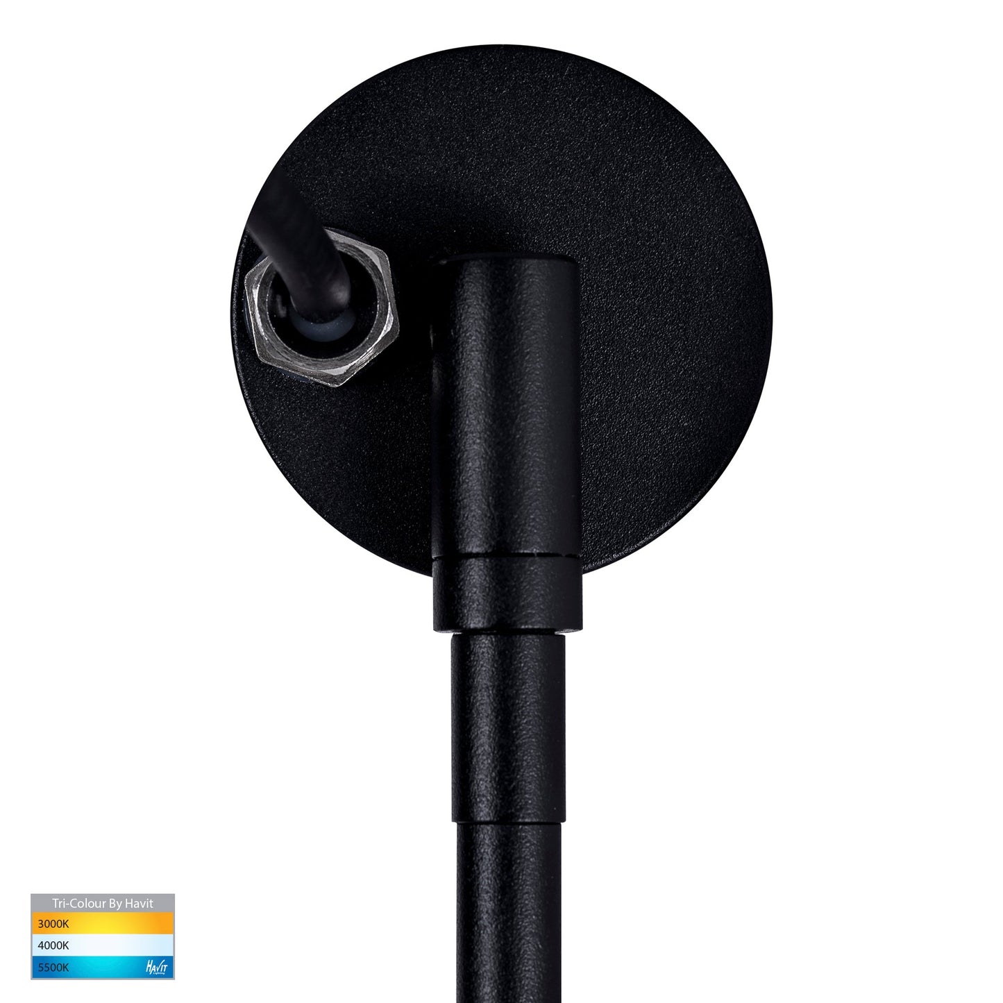 Single Adjustable Spike Spotlight - 285mm Spike Black HV1427t