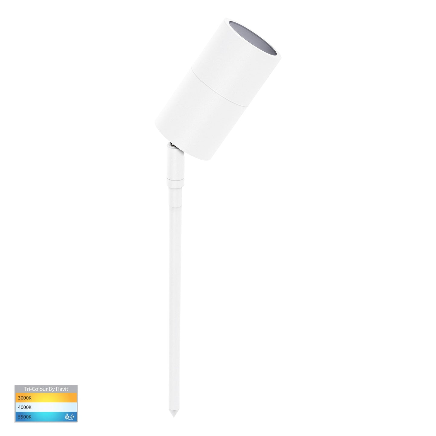 Single Adjustable Spike Spotlight - 285mm Spike White