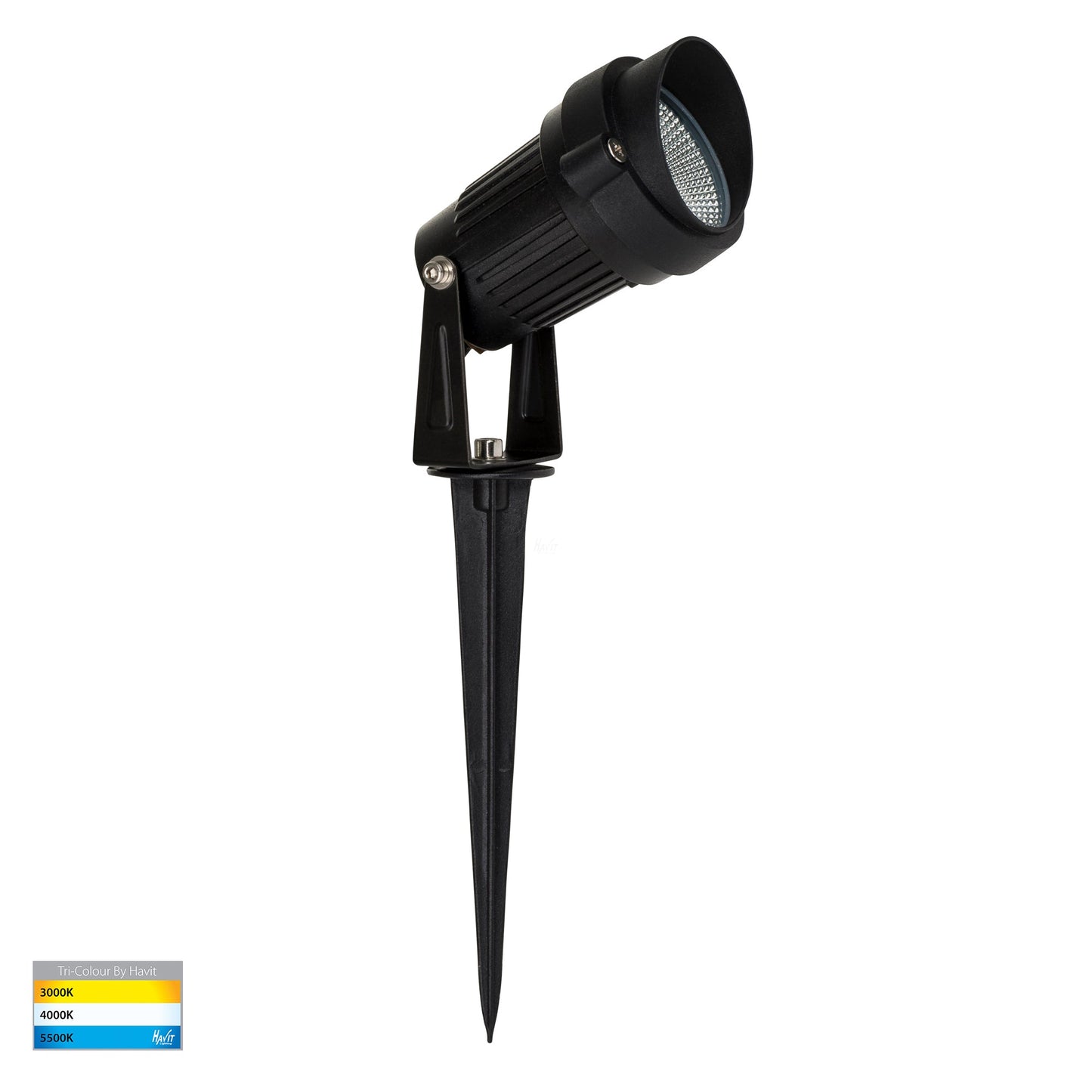Single Adjustable Spike Spotlight - 285mm Spike Black