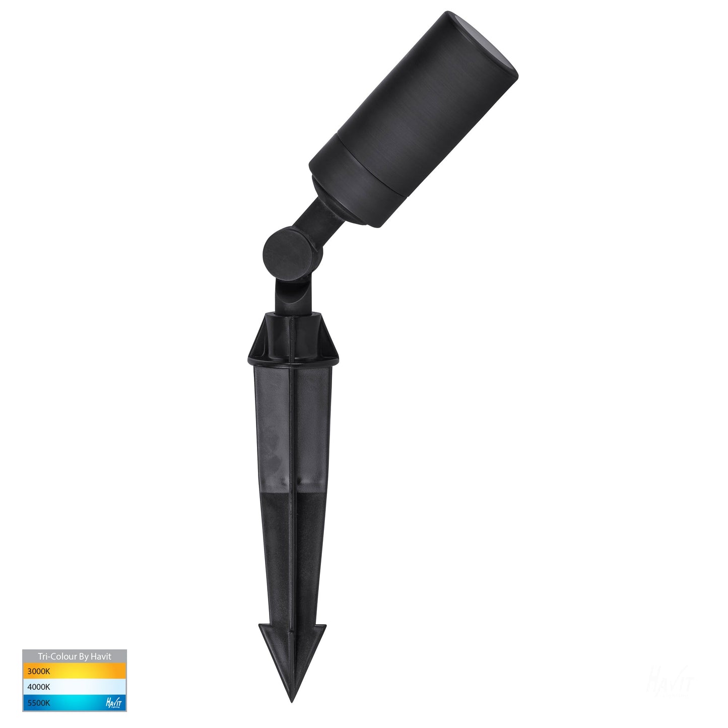 Hv1451t - Laiton Antique Brass Tri Colour LED Garden Spike Light