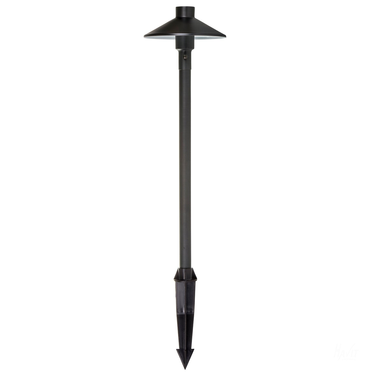 Bollard Light with Spike - 225mm Spike Antique Brass