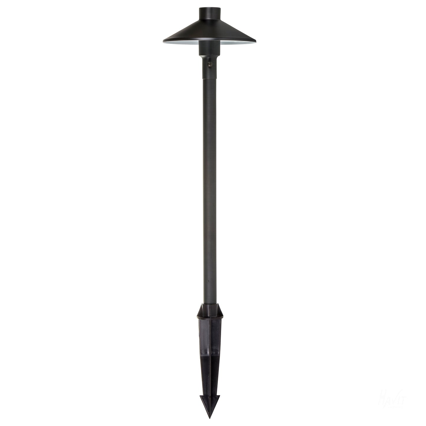 Bollard Light with Spike - 225mm Spike Antique Brass 