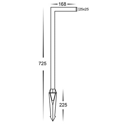 Square 316 Stainless Steel Garden Spike Light