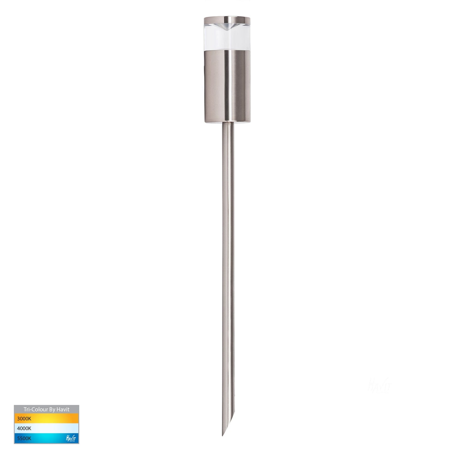 Single Fixed Spike Light - 400mm Titanium Aluminium