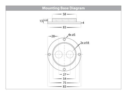 316 Stainless Steel Bollard - 445mm