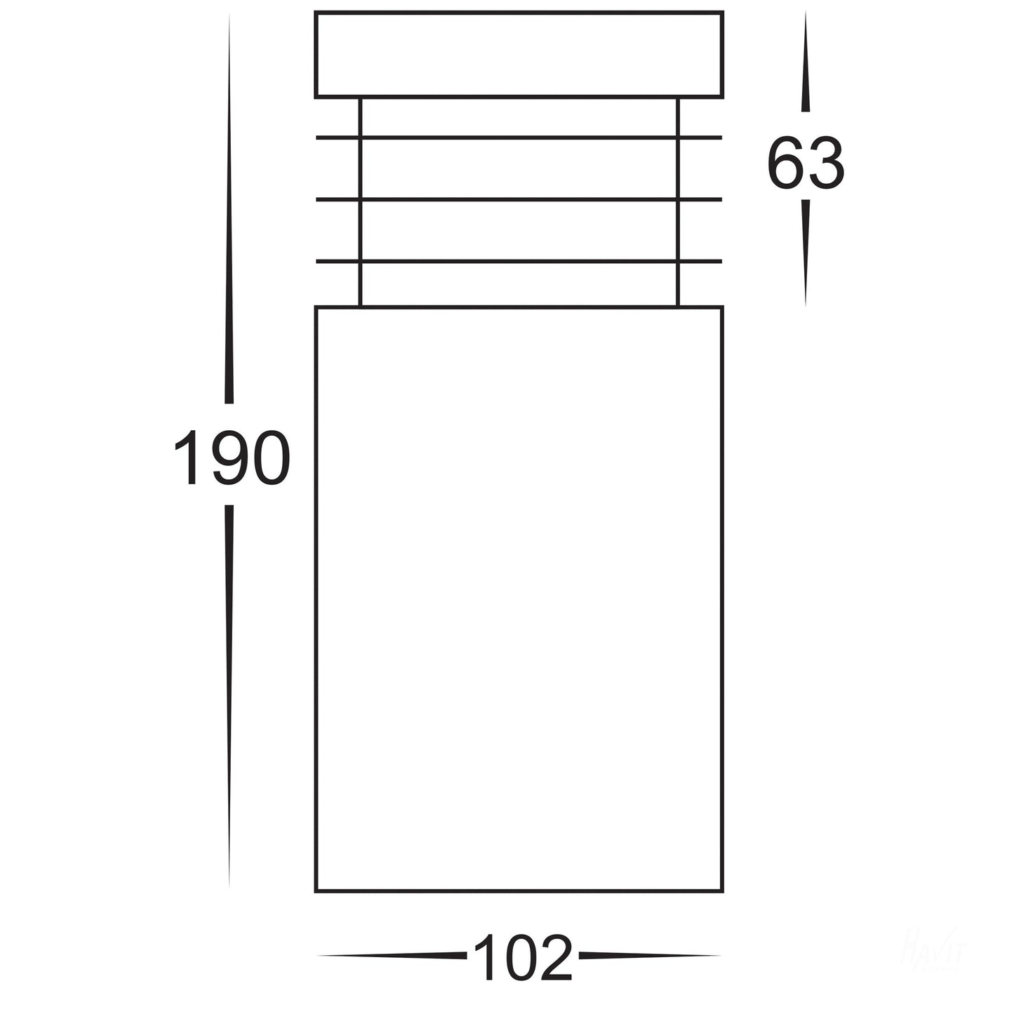 Mini Bollard Light Opal Diffuser 316 Stainless Steel - 190mm