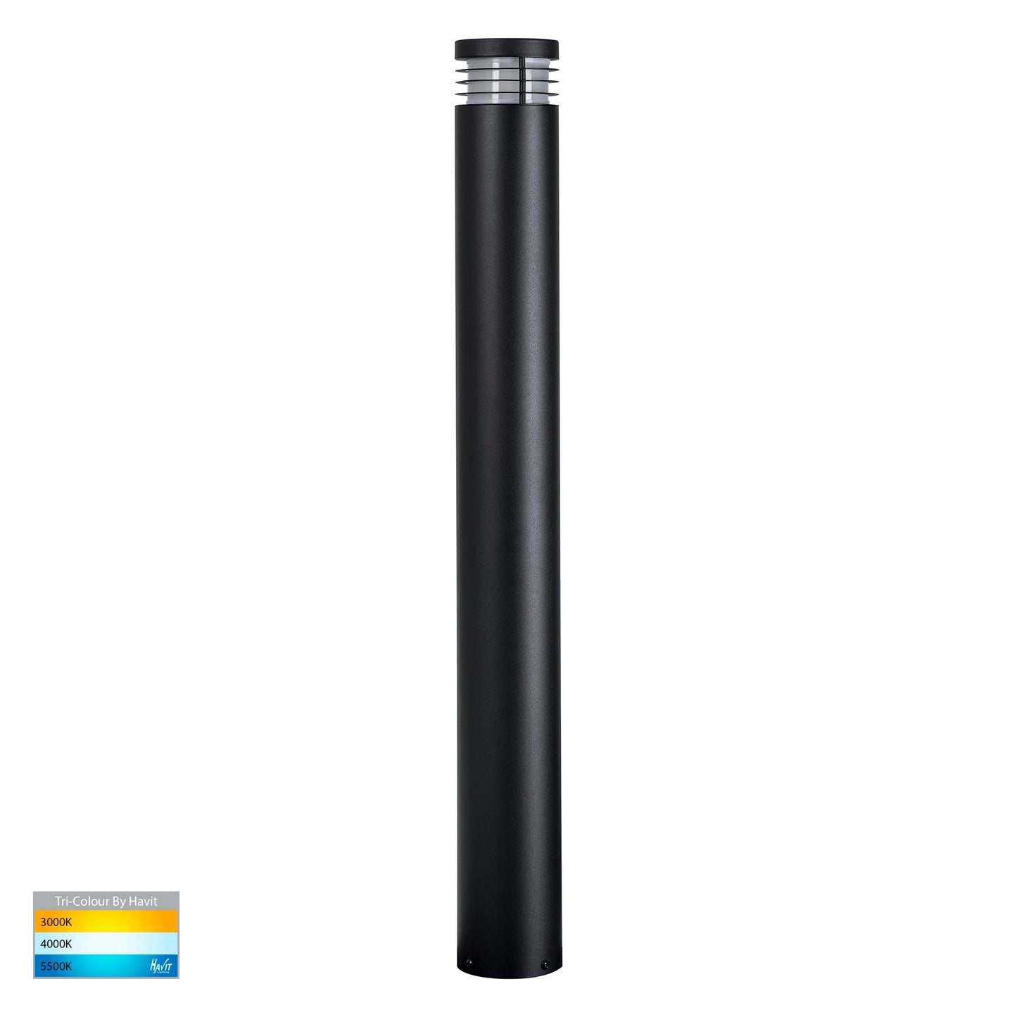 Maxi Bollard Light Frosted Diffuser Black - 900mm