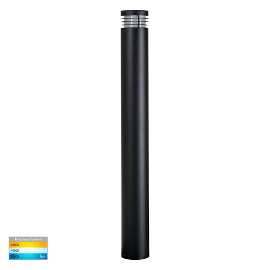 Maxi Bollard Light Frosted Diffuser Black - 900mm