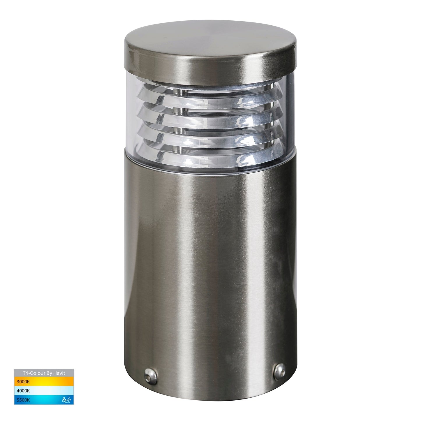 Mini Louvred Bollard Light 316 Stainless Steel - 190mm
