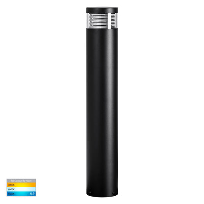 Maxi Louvred Bollard Light Black - 600mm