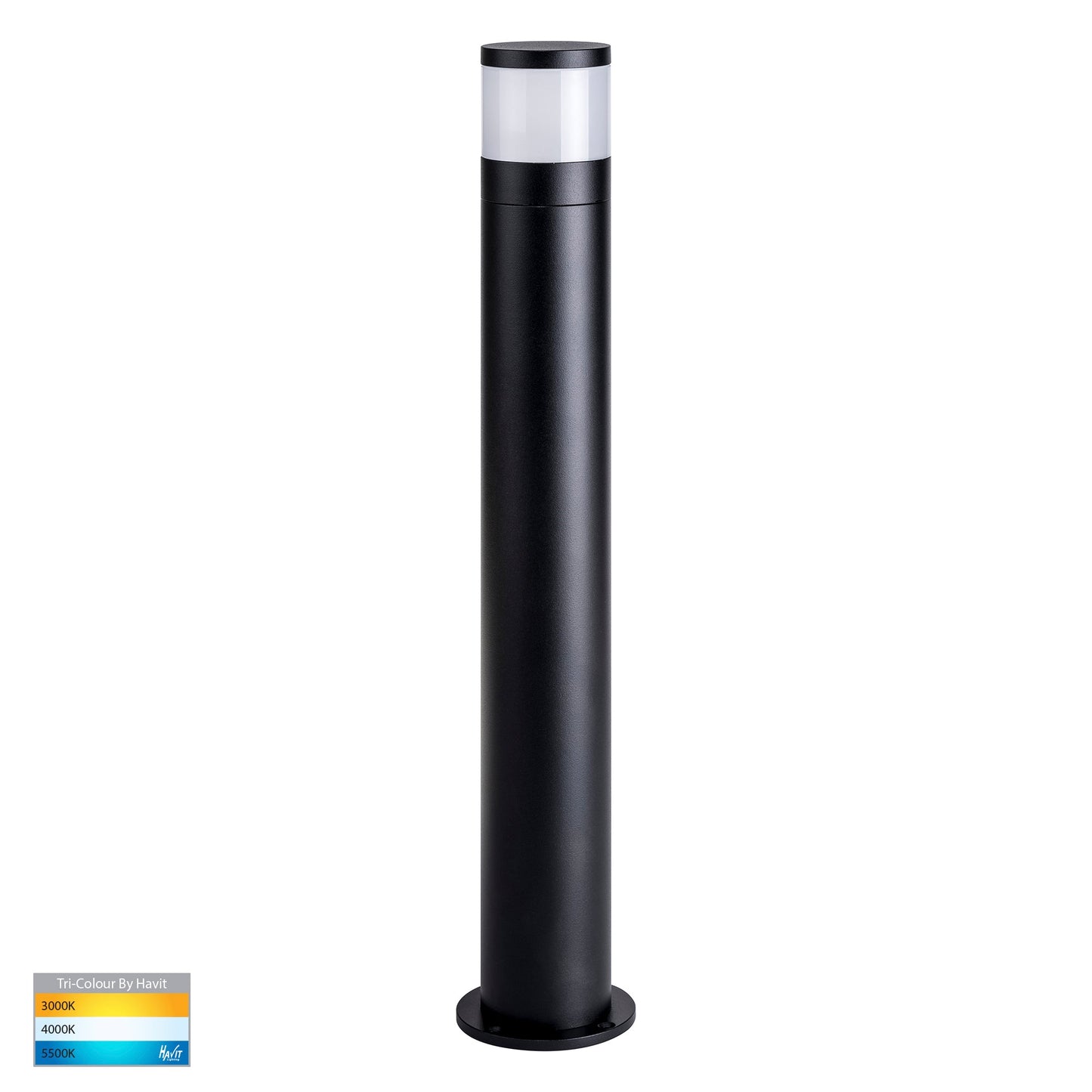 Black Highlite Bollard - 464mm 