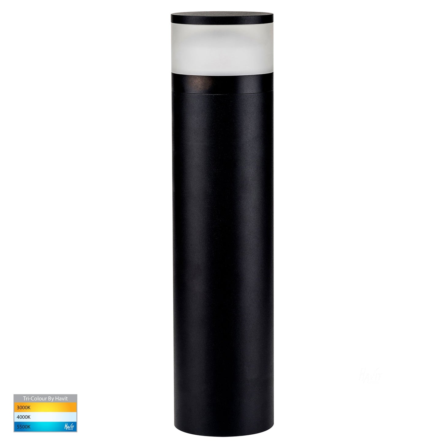 Black Highlite Bollard - 600mm