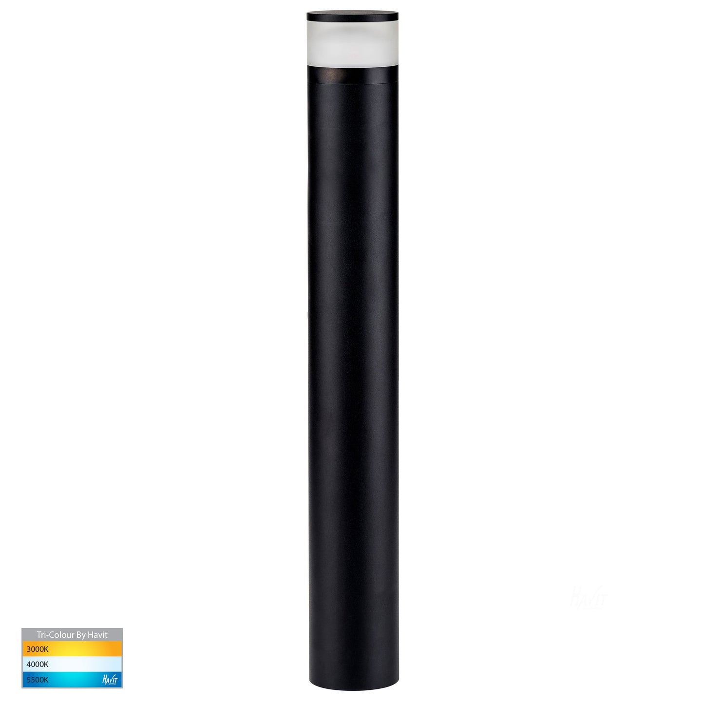 Black Highlite Bollard - 1000mm