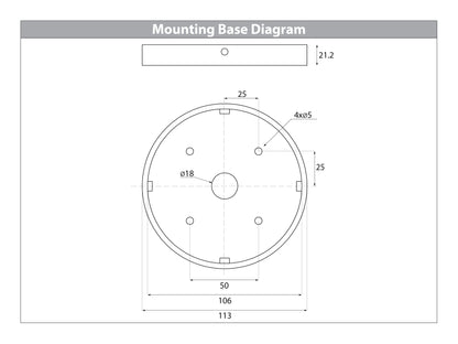 Black Round Bollard - 600mm