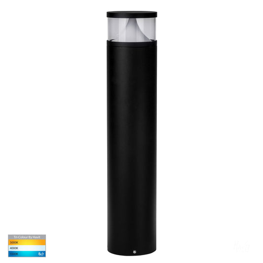 Black Round Bollard - 600mm