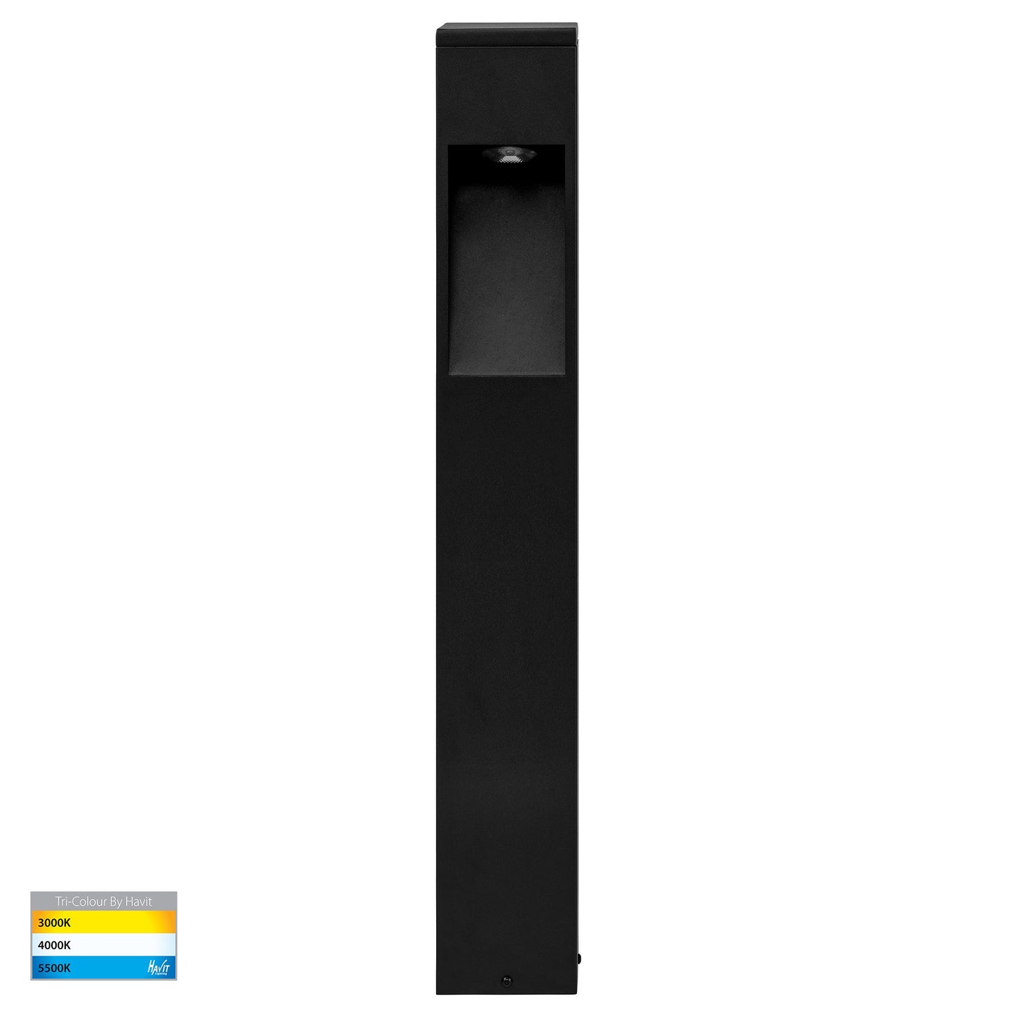 Black Square Bollard - 925mm