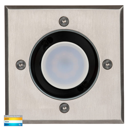 In-Ground Uplighter Square 120mm 316 Stainless Steel Face