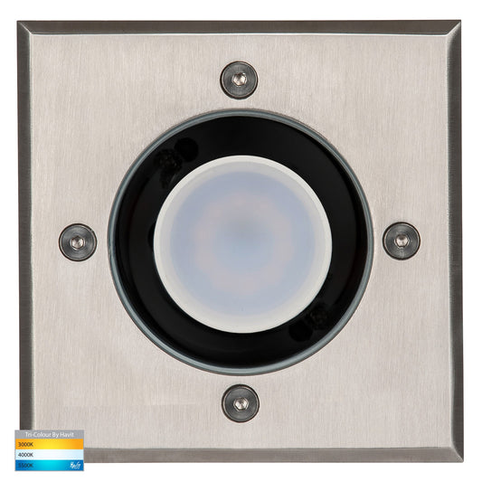In-Ground Uplighter Square 120mm 316 Stainless Steel Face 