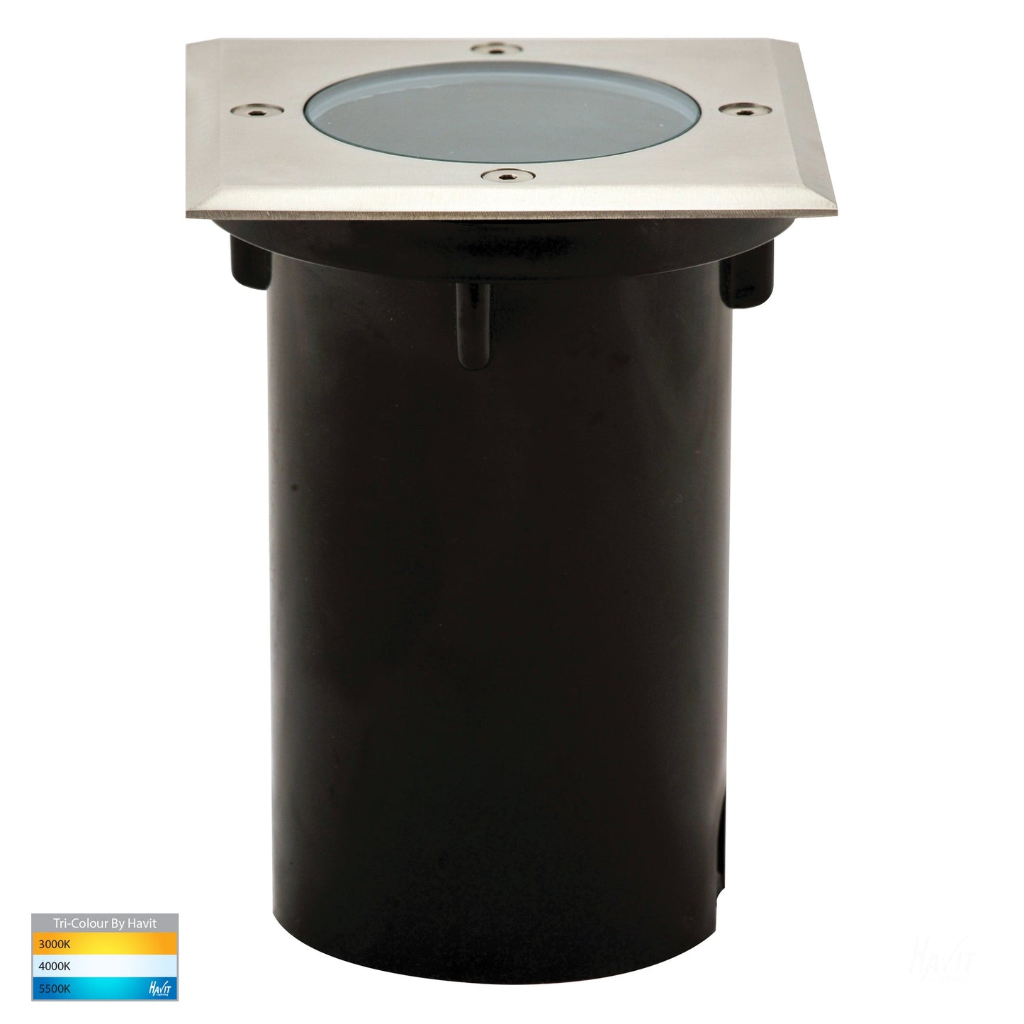 In-Ground Uplighter Square 120mm 316 Stainless Steel Face