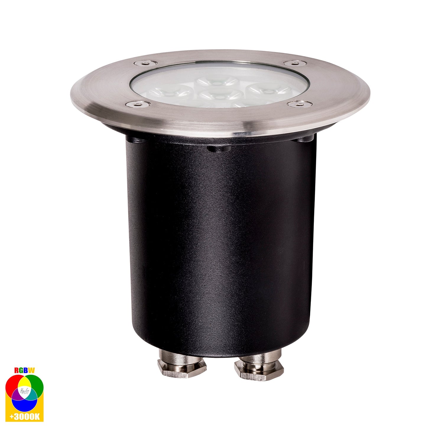 In-Ground Uplighter Round, 120mm 316 Stainless Steel Face HV1801rgbw