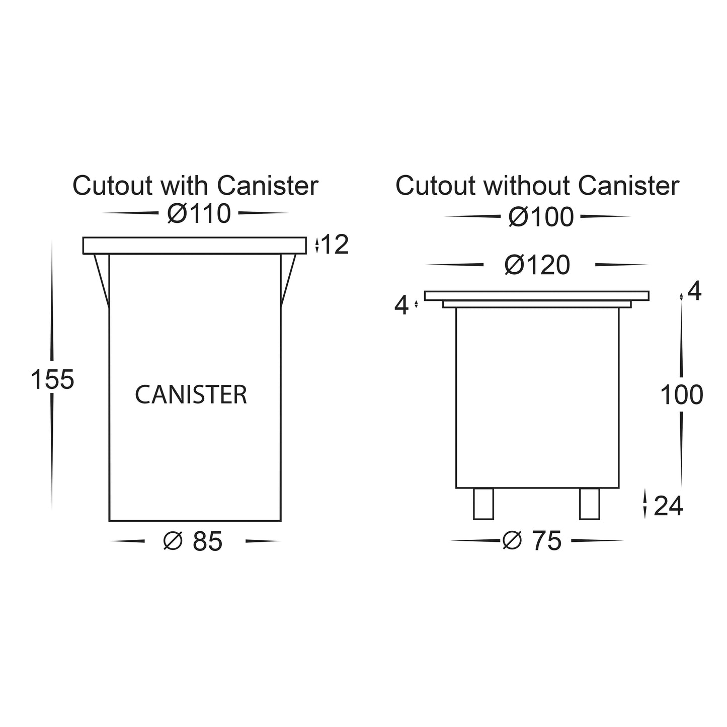 In-Ground Uplighter Round, 120mm 316 Stainless Steel Face HV1801rgbw