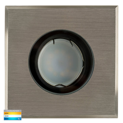 Adjustable In-Ground Uplighter Square 108mm 316 Stainless Steel Face