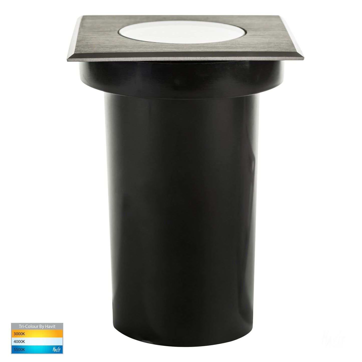 Adjustable In-Ground Uplighter Square 108mm 316 Stainless Steel Face