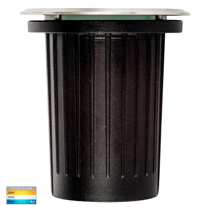 Adjustable In-Ground Uplighter Round 108mm 316 Stainless Steel Face HV1825t