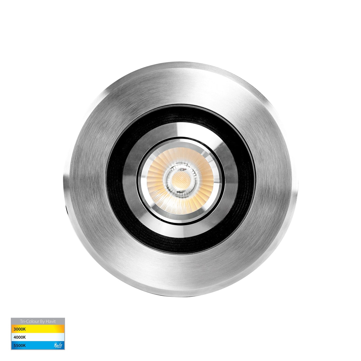 Adjustable In-ground Uplighter Round 160mm 316 Stainless Steel Face 