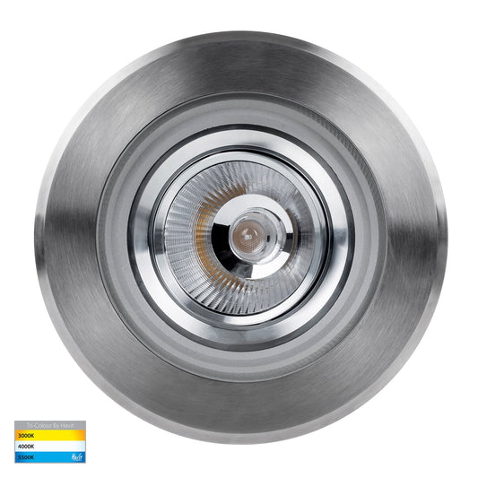 Adjustable In-ground Uplighter Round 230mm 316 Stainless Steel Face