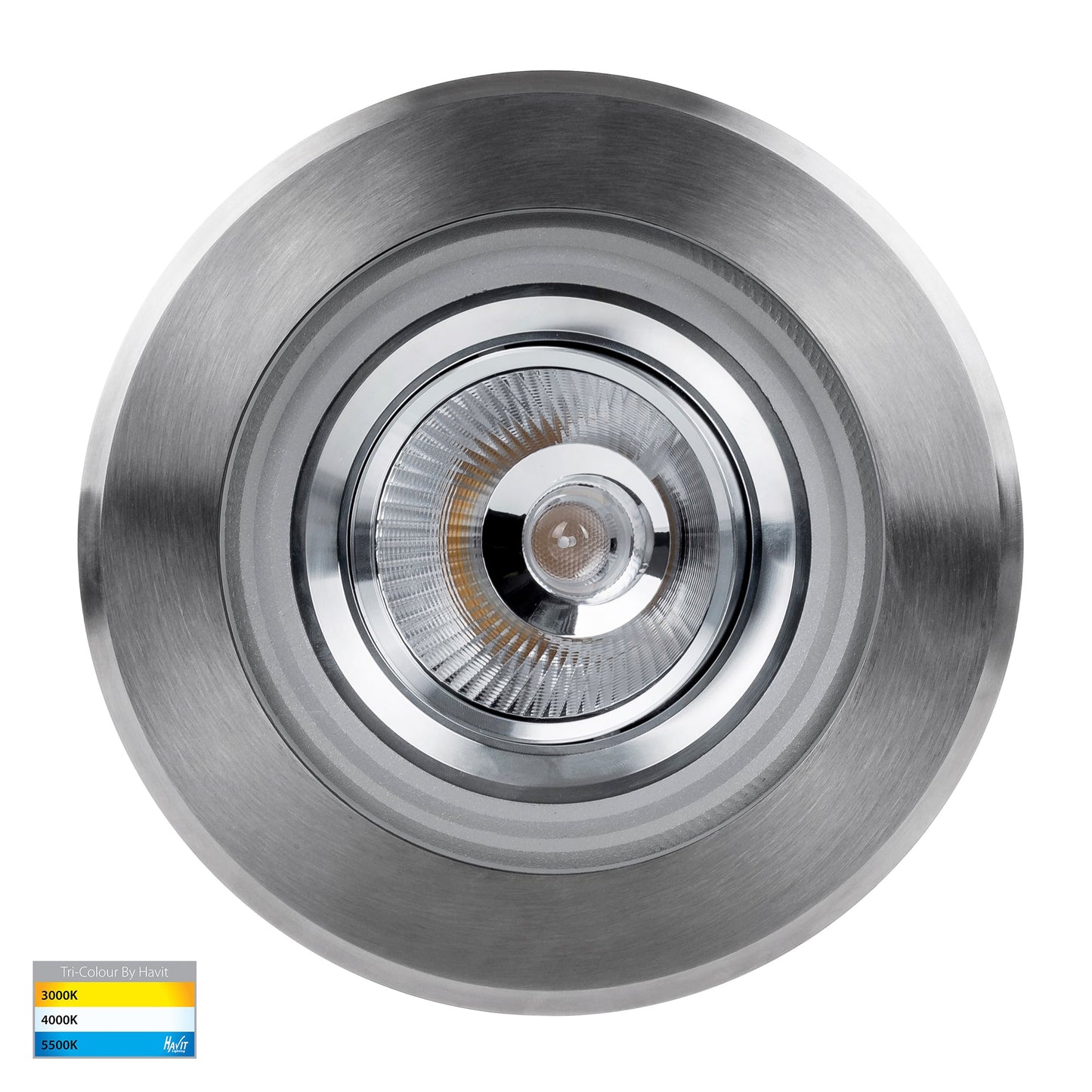 Adjustable In-ground Uplighter Round 230mm 316 Stainless Steel Face 