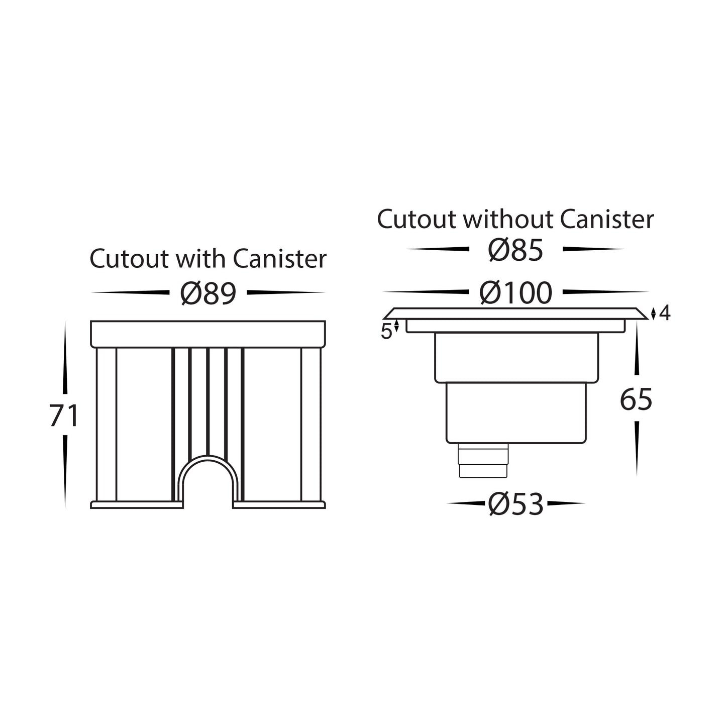 Face With Screw Holes To Suit HV1841 Range