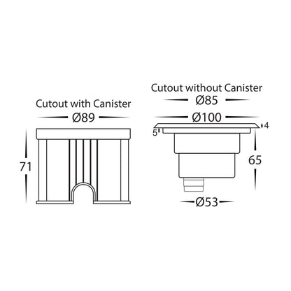 Face With Screw Holes To Suit HV1841 Range