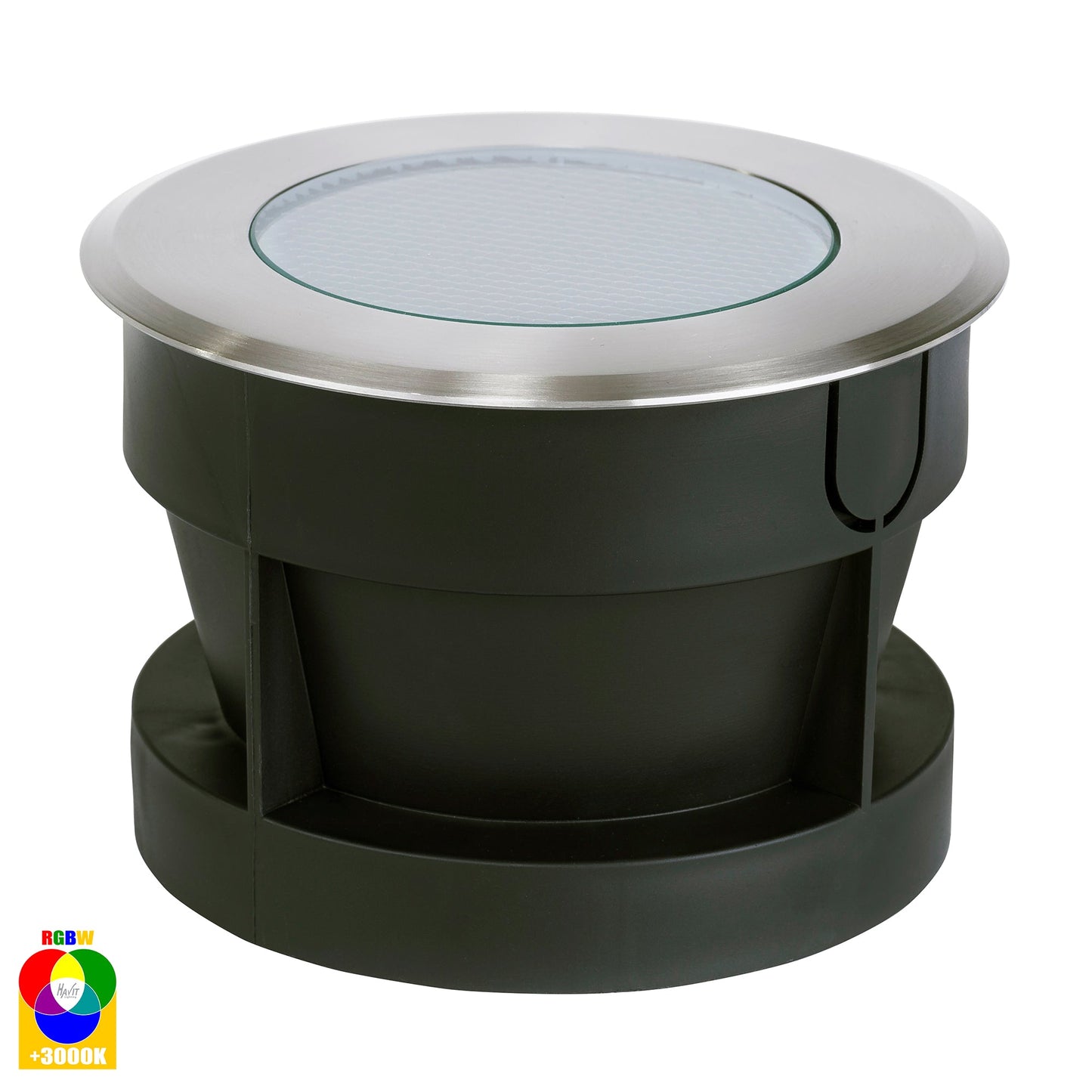 In-Ground Uplighter Round, 150mm Face, 316 Stainless Steel HV1842rgbw